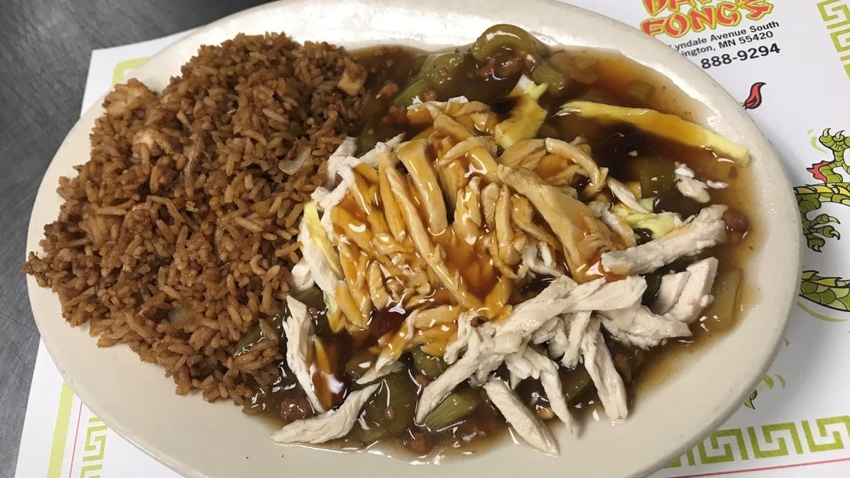 Combo A - Chicken Chow Mein.