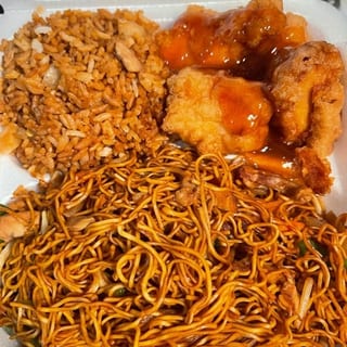 Lunchbox #5 - Pork Lo Mein and Sweet & Sour Chicken