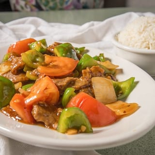 Beef, Tomato & Green Peppers