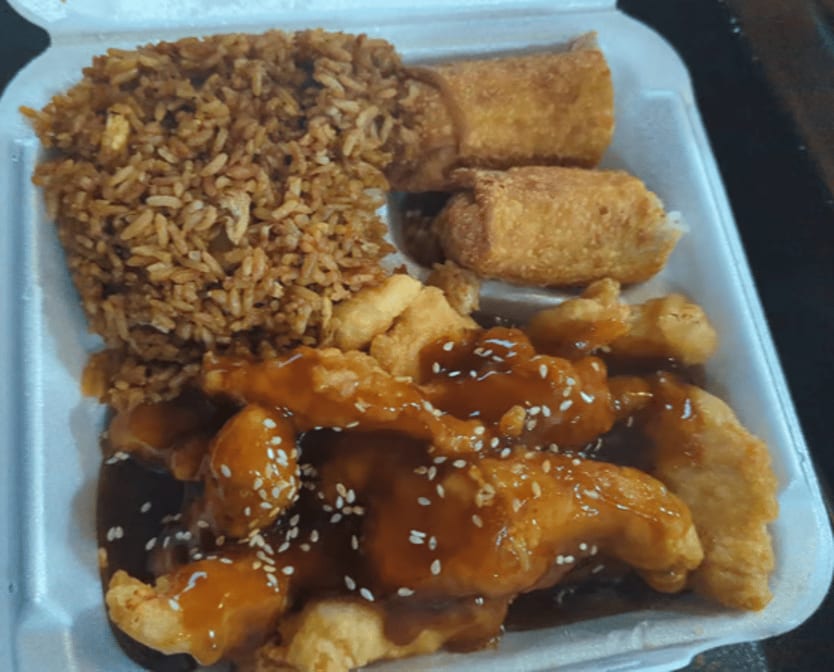 Combo D - Sesame Chicken.