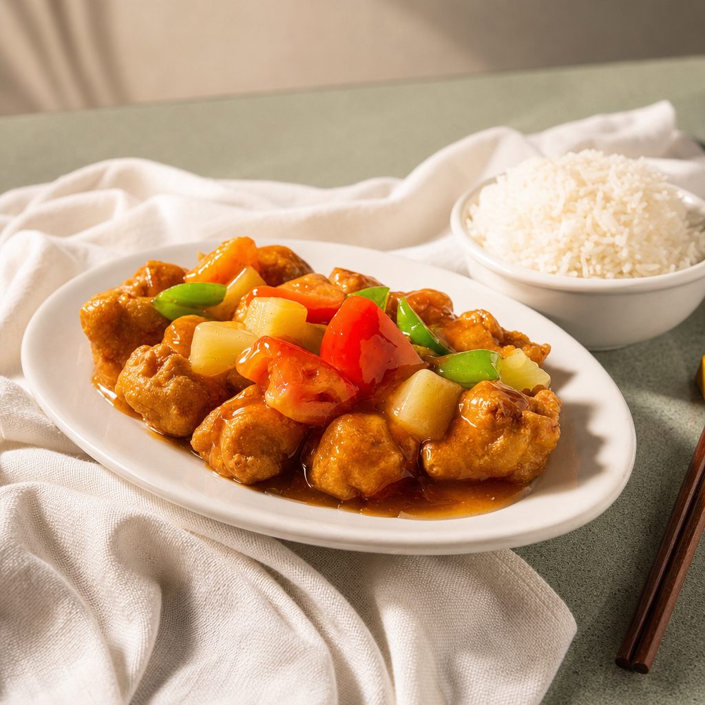 Sweet & Sour Chicken.