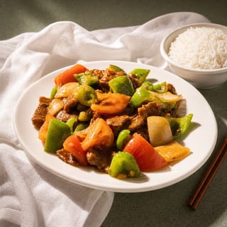 Beef, Tomato & Green Peppers